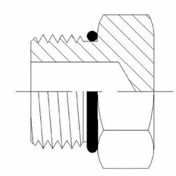 Hydraulic Fitting 6408-02-O 02MORB External Hex Plug