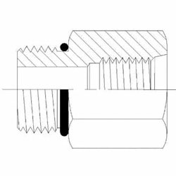 Hydraulic Fitting 6410-02-04-O 02MORB-04FORB Straight Reducer