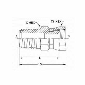 Hydraulic Fitting 6505-02-04 02MP-04FJS Straight