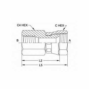Hydraulic Fitting 6506-04-02 04FP-02FJS Straight