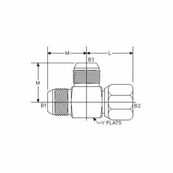 Hydraulic Fitting 6602-03-03-03-FG 03MJ-03FJS-03MJ Tee Forged