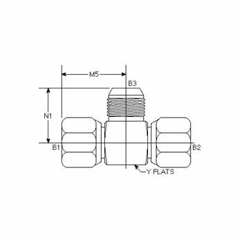 Hydraulic Fitting 6603-04-04-04-FG 04FJS-04FJS-04MJ Tee Forged