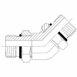 Hydraulic Fitting 6808-16-16-NWO-FG 16MAORB-16MAORB 45 Degree Elbow Forged