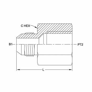 Hydraulic Fitting 7003-04-02 04MJ-02FBSPP Straight