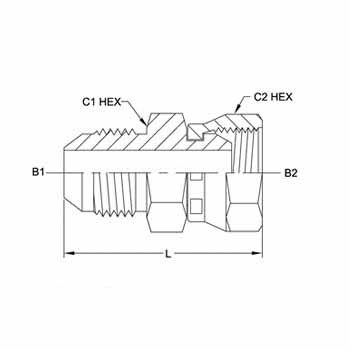 Hydraulic Fitting 7004-04-02 04MJ-02FBSPPS Straight