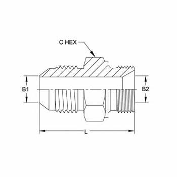Hydraulic Fitting 7005-04-10 04MJ-10MM Straight