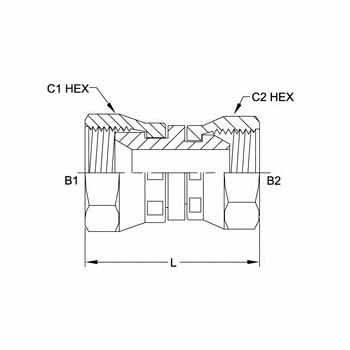 Hydraulic Fitting 7023-04-04 04FJS-04FBSPP Straight
