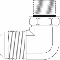 Hydraulic Fitting 7205-06-16-NWO-FG 06MJ-16MMAORB 90 Degree Elbow