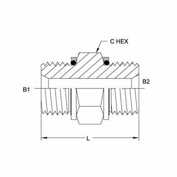 Hydraulic Fitting 8055-16-16 16mm-16mm Metric Nipple