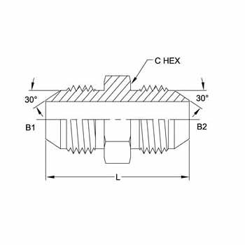 Hydraulic Fitting 8088-04-04 04MJIS-04MJIS Union