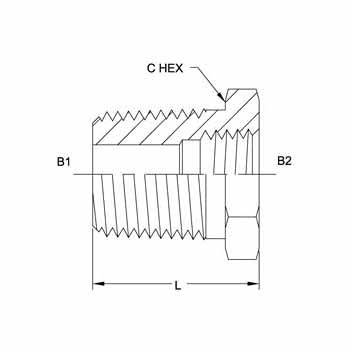Hydraulic Fitting 9001-04-02 04MBSPT-02FBSPT Bushing