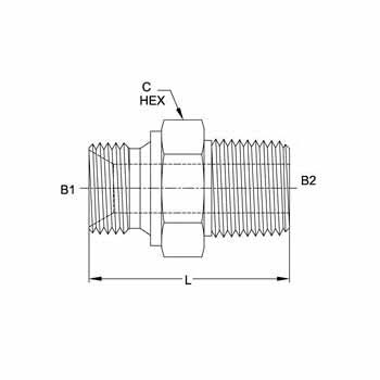Hydraulic Fitting 9020-04-04 04MBSPP-04MBSPT Straight