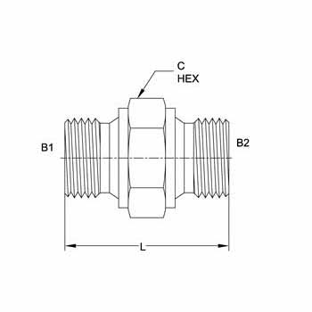 Hydraulic Fitting 9025-04-14 04MBSPP-14mm Nipple
