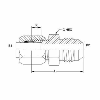 Hydraulic Fitting C2402-04-04-SS 04BT-04MJ Straight Stainless