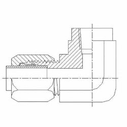 Hydraulic Fitting C2502-04-02-FG 04BT-02FP 90 Degree Elbow Forged