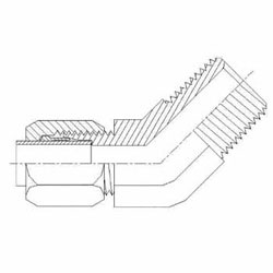 Hydraulic Fitting C2503-04-02-FG 04BT-02MP 45 Degree Elbow Forged