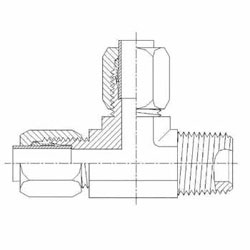 Hydraulic Fitting C2605-04-02-04-FG 04BT-02MP-04BT Tee Forged