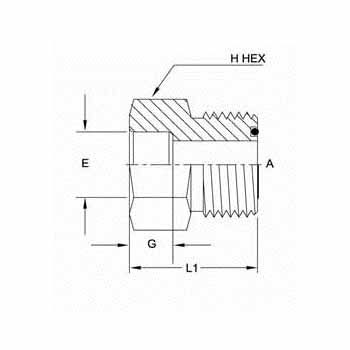 Hydraulic Fitting FS0403-04-04 04Bore-04MFS Straight