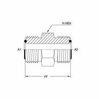 Hydraulic Fitting FS2403-04-04 04MFS-04MFS Straight