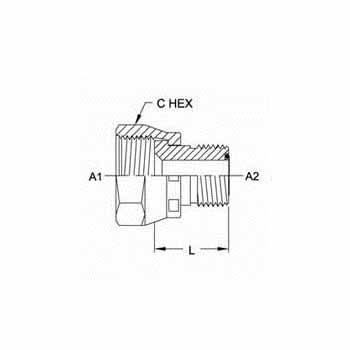 Hydraulic Fitting FS2406-06-04 06FFS-04MFS Straight
