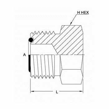 Hydraulic Fitting FS2408-04 04MFS Plug