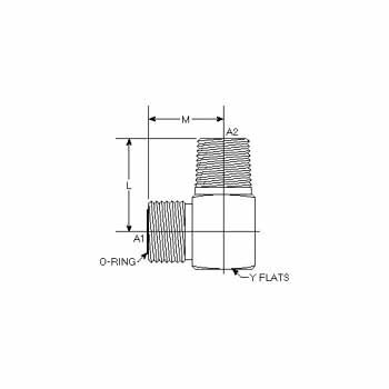Hydraulic Fitting FS2501-04-02-FG 04MFS-02MP 90 Degree Elbow Forged