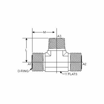 Hydraulic Fitting FS2601-04-04-04-FG 04MFS-04MFS-04MP Branch Tee Forged