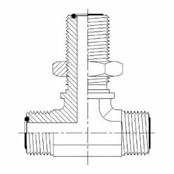 Hydraulic Fitting FS2703-04-04-04-FG 04MFS-04MFS-04MFS Blkhd Branch Tee Forged