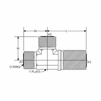 Hydraulic Fitting FS2704-04-04-04-FG 04MFS-04MFS-04MFS Blkhd Run Tee Forged