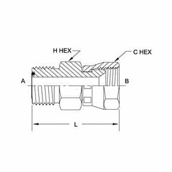 Hydraulic Fitting FS6402-04-04 04MFS-04FJS Straight