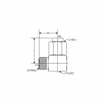 Hydraulic Fitting FS6500-04-04-FG 04MFS-04FFSS 90 Degree Elbow Forged