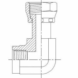 Hydraulic Fitting FS6503-06-06-FG 06FP-06FFSS 90 Degree Elbow Forged