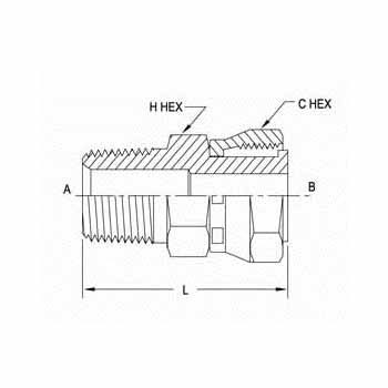Hydraulic Fitting FS6505-04-06 04MP-06FFSS Straight