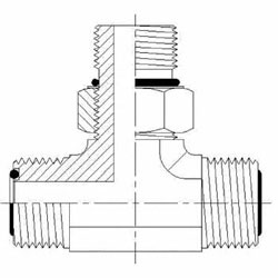 Hydraulic Fitting FS6803-04-04-04-NWO-FG 04MFS-04MFS-04MAORB Branch Tee Forged
