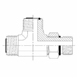 Hydraulic Fitting FS6804-04-04-04-NWO-FG 04MFS-04MAORB-04MFS Run Tee Forged