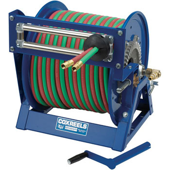 COXREELS 1275W-3-100-A - Dual Hose Air Motor Welding Reel for oxy-acetylene & "T" grade