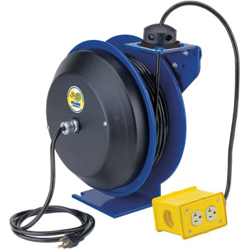 COXREELS EZ-PC13-5012-B - Safety Series Spring Rewind Power Cord Reel