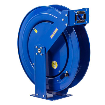 COXREELS EZ-TBHL-3100 - Safety Series Spring Rewind Dual Pedestal Hose Reel for breathing air & clea