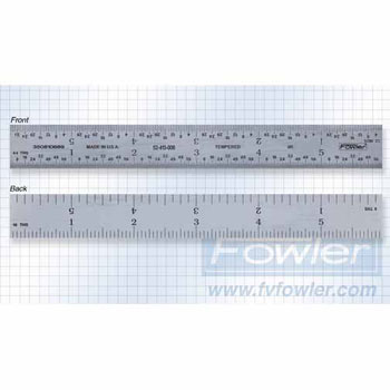 Fowler 52-413-006 6"4R RGD RULE PRECERT