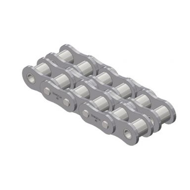 40-2NPRB Nickel Plate Roller Chain 40-2 Riveted Double Strand NP 10 Foot Box 1/2 inch pitch