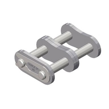 60-2CL ANSI Standard Roller Chain 60-2 Double Strand Connecting Link Spring Clip Type 3/4 inch pitch