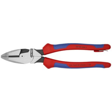 KNIPEX 09 02 240 T BKA - High Leverage Lineman's Pliers New England Head-Tethered Attachment