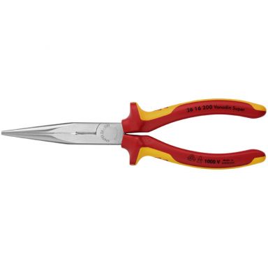 KNIPEX 26 16 200 - Long Nose Pliers with Cutter-1000V Insulated
