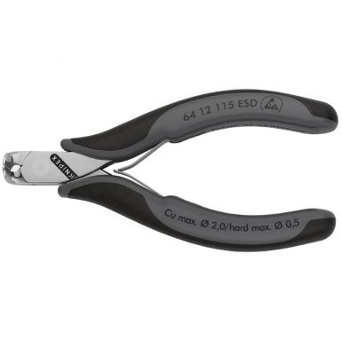 KNIPEX 64 12 115 ESD - Electronics End Cutting Nippers-ESD Handles