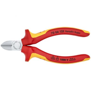 KNIPEX 70 06 125 - Diagonal Cutters-1000V Insulated