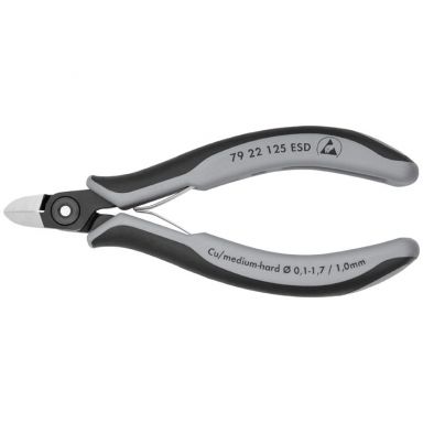 KNIPEX 79 22 125 ESD - Electronics Diagonal Cutters-ESD Handles