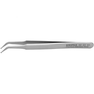 KNIPEX 92 01 01 - Premium Stainless Steel Positioning Tweezers-45 DegreeAngled-SMD