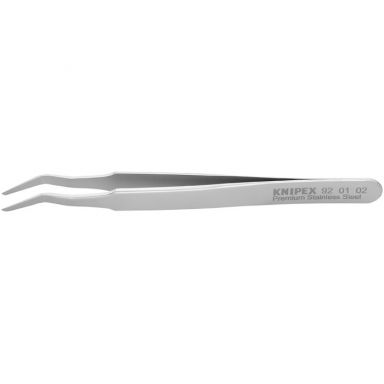 KNIPEX 92 01 02 - Premium Stainless Steel Positioning Tweezers-35 DegreeAngled-SMD