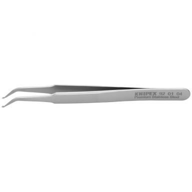 KNIPEX 92 01 04 - Premium Stainless Steel Positioning Tweezers-45 DegreeAngled-SMD