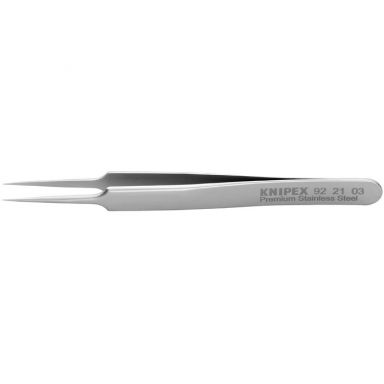 KNIPEX 92 21 03 - Premium Stainless Steel Gripping Tweezers-Needle-Point Tips